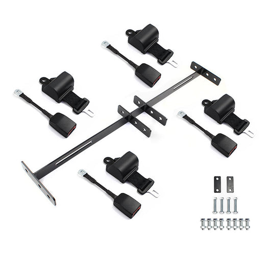 Golf Cart Retractable Seat Belts Bars Combo for EZGO Yama ha Club Car