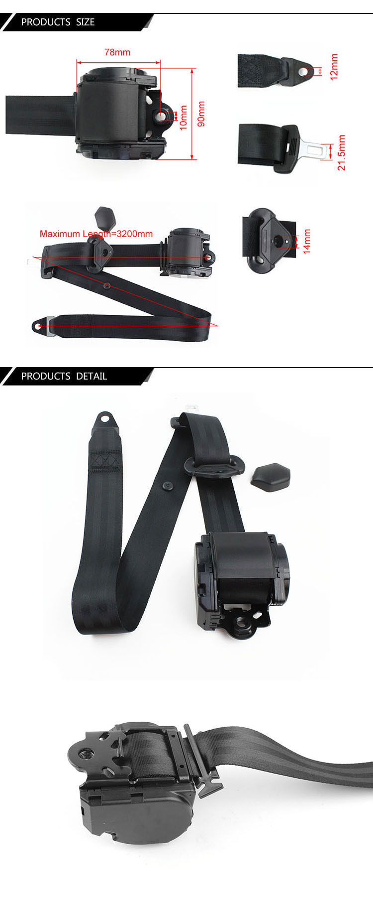 3 Point Safety Belt Seat