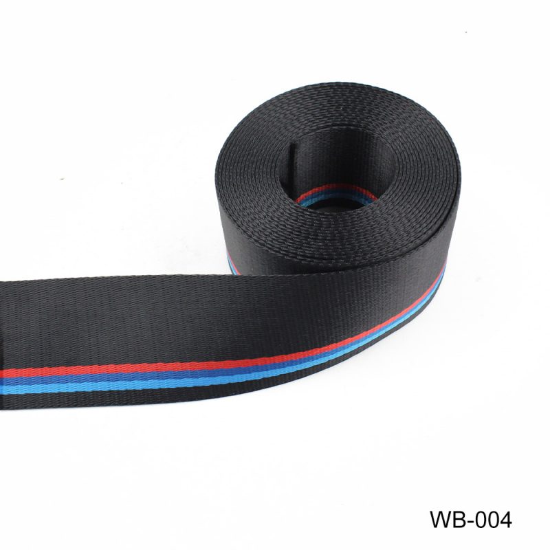 47MM Width 1.1MM thickness Replacement Seat Belt Webbing Strap 3.6M Per Roll WB-004