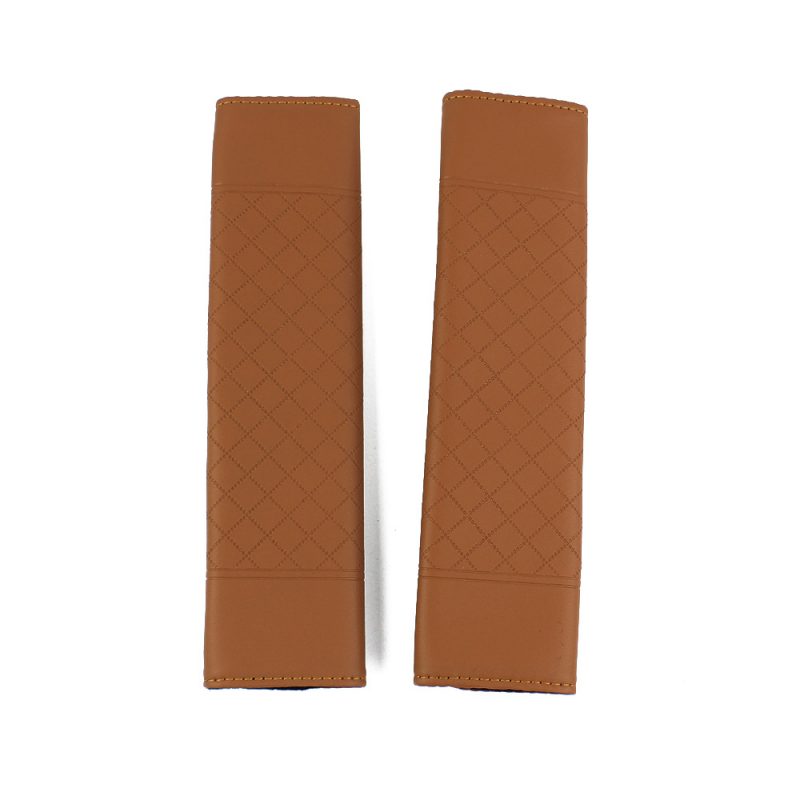 FEF075 Factory Wholesale Brown Car Seat Belt Cover Seat Belt Buckle Cover/Strap